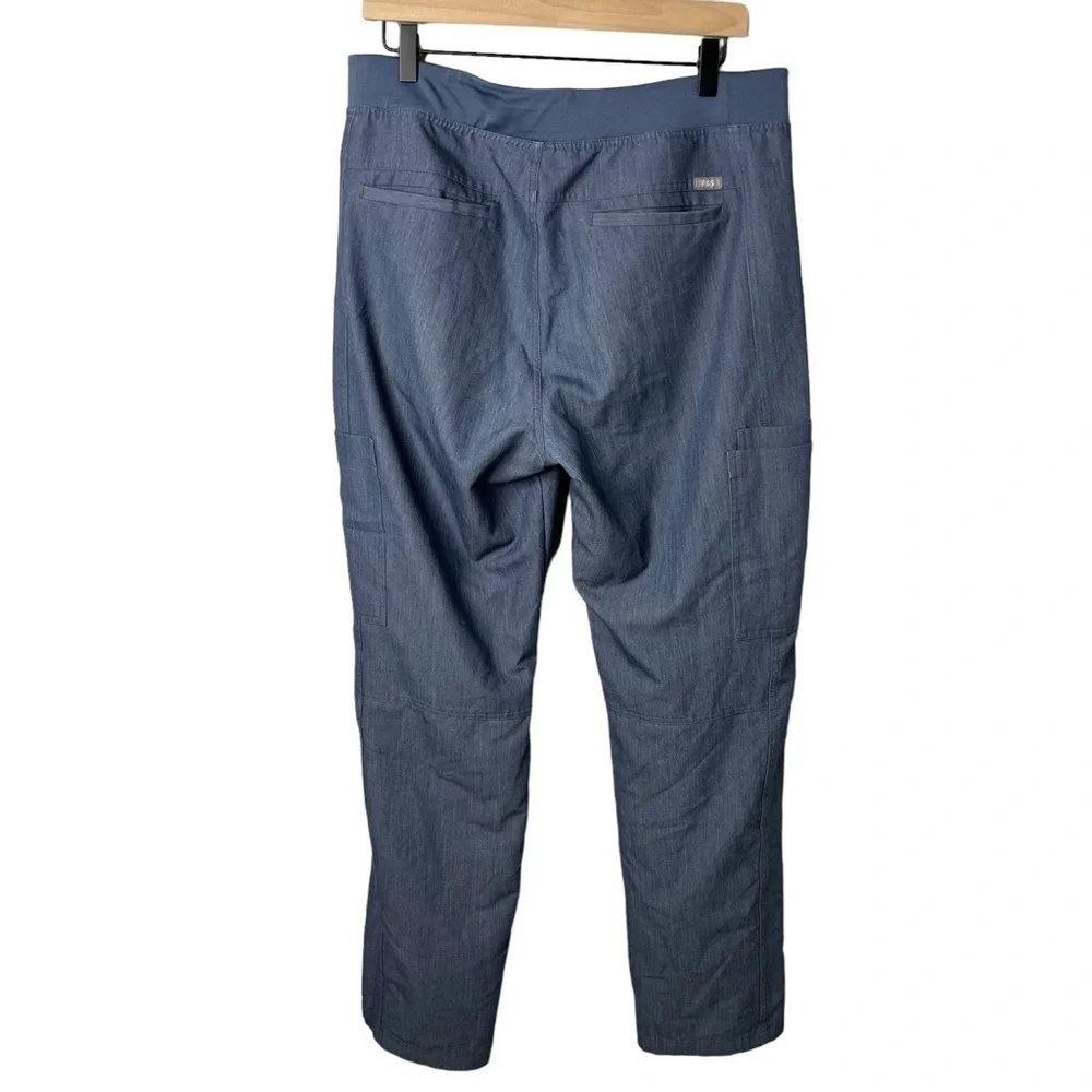 Figs Axim Cargo Scrub Pants Heather Blue Size Medium Style T2001 Medical